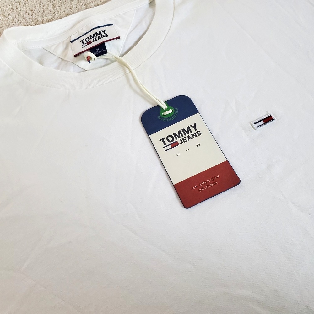 Tommy Hilfiger Men's White TShirt XL Short Sleeve NWTGS